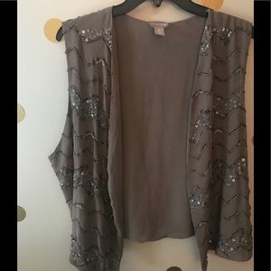 Chico’s embellished vest size 3